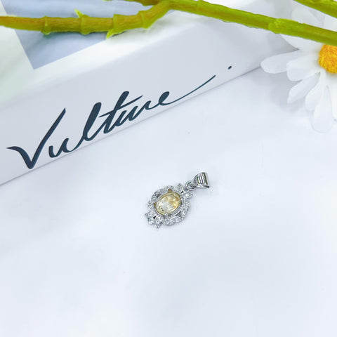 DZ62 Whosale Gemstone Rock DIY Jewelry For Girls Stone Crystal Citrine Quartz Necklace and Pendent