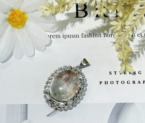 DZ11 Whosale Gemstone Rock Jewelry For Girls Crystal Garden Quartz Necklace and Pendent