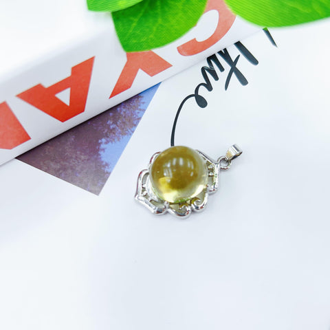 DZ63 Whosale Gemstone Rock DIY Jewelry For Girls Stone Crystal Citrine Quartz Necklace and Pendent