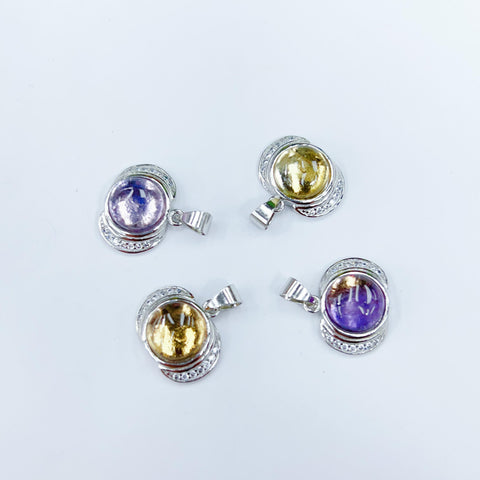 DZ64 Whosale Gemstone Rock DIY Jewelry For Girls Stone Crystal Fluorite Necklace and Pendent