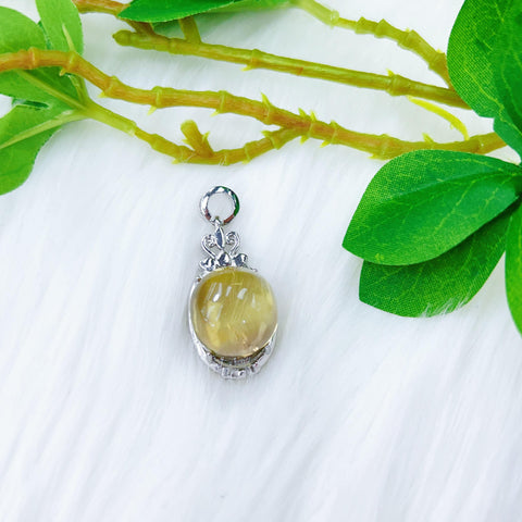 DZ63 Whosale Gemstone Rock DIY Jewelry For Girls Stone Crystal Citrine Quartz Necklace and Pendent