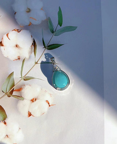 DZ57 Whosale Gemstone Rock DIY Jewelry For Girls Stone Crystal Amazonite Necklace and Pendent