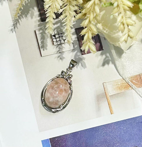 DZ28 Whosale Gemstone Rock DIY Jewelry For Girls Crystal Flower Agate Necklace and Pendent