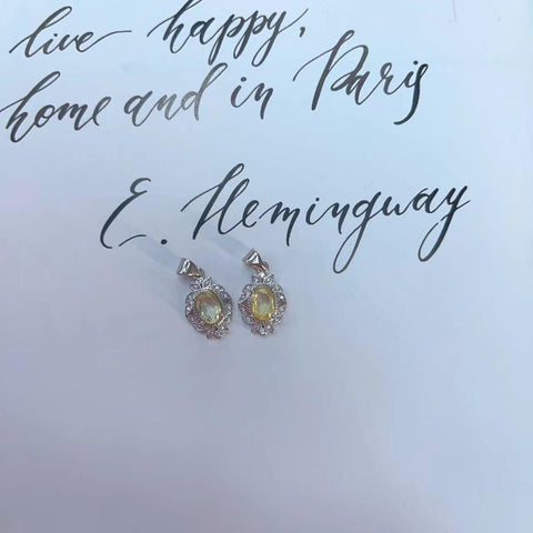 DZ60 Whosale Gemstone Rock DIY Jewelry For Girls Stone Crystal Citrine Quartz Necklace and Pendent